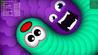 🐍WormsZone.io ❤001 Slither Snake Top01 /Best World Record Snake Epic cacing WormsZoneio #90