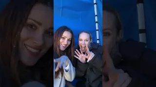 Stefania Spampinato and Danielle Savre live from set of station 19 talking about their 5x07 scene
