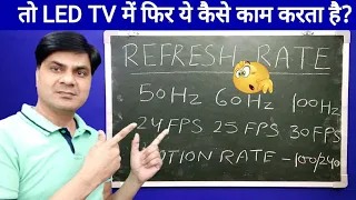 Refresh Rate Explained-50Hz Vs 60Hz - 100Hz Vs 120Hz | But FPS is Low | How does it work in led Tv?