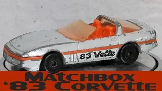 Matchbox '83 Corvette With Derelict City Style Base