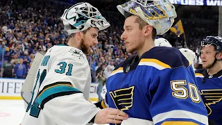 Blues, Sharks shake hands after Western Conference Final