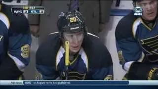 Alexander Steen PPG backhand pinball goal 3-2 Winnipeg Jets vs St. Louis Blues 10/29/13 NHL Hockey.