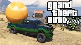 ★ GTA 5 - Hauling the Giant Orange Ball! Offroad 4x4! - GTA V Online Funny Moments!