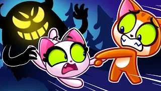 🙀 Scary Shadows Song 🌑🔦 Monsters In The Datk 👻|| Purrfect Kids Songs 🎵