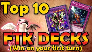 Top 10 FTK Decks in Yugioh's History (Decks That Win On Your First Turn)