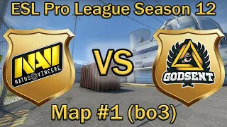 СТАРТ ЕСЛ ПРО ЛИГИ 12 для НАВИ | Navi vs Godsent Map #1 Nuke bo3 | ESL Pro League 12 by Neosporimiy