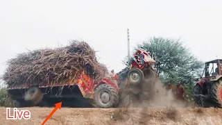 Live Tractors accident | Tractor Trolley | Tractors video