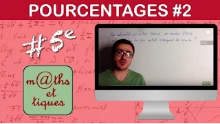 Calculer un POURCENTAGE (2) - Cinquième