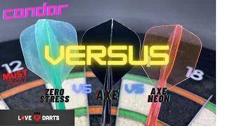 LoveDarts - NEW vs Series - CONDOR ZERO STRESS vs AXE vs AXE NEON! MUST WATCH!