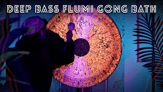 Deep Bass Flumi Sound Bath on a 40" Chocolate Drop Gong | Stress-Melting Friction Mallet Tones