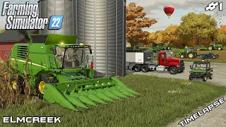 Big CORN and SOYBEANS harvest with JOHN DEEREs | Elmcreek | Farming Simulator 22 | Episode 1