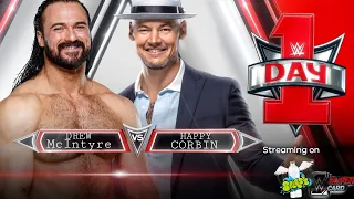 DREW McIntyre VS. HAPPY CORBIN.. WWE DAY 1 2022 MATCH CARD