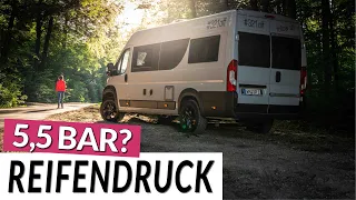 Der optimale Reifendruck Wohnmobil und Van - Brauche ich 18 Zoll für mehr Komfort? - 5,5 bar?