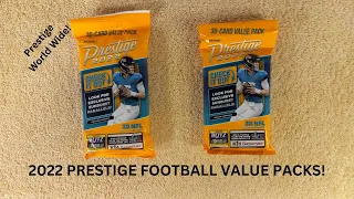 2022 Panini Prestige Football - Two 6.99 Value Packs - NICE SUNBURST PARALLELS!