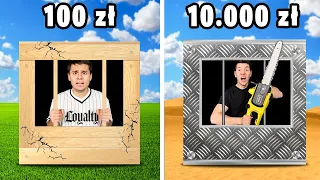 ZAMKNIĘCI W NIEZNISZCZALNYM BOXIE ZA 100 VS 10.000 ZŁ! *Bogaty vs Biedny*