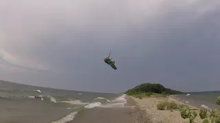 Austin Kiteboarding Chambers Island Door County Wisconsin Reef Jump