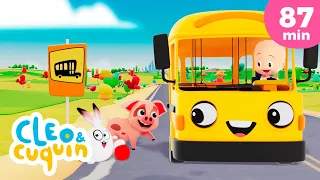 The Wheels of the Animal Bus 🚍🐮 and more Nursery Rhymes by Cleo and Cuquin | Children Songs