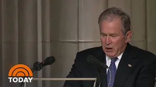 George W. Bush Delivers Emotional Eulogy For Dad George H.W. Bush | TODAY