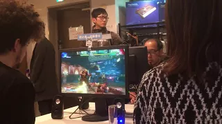 Ken rushing down Dhalsim player at Momochi and ChocoBlanka’s SF5 event in Japan