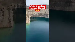 Throwing a Rock Into an Abandoned Quarry