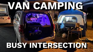 CAR CAMPING at a BUSY INTERSECTION! Last Time with the Van