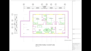 Autocad Tutorial - Draw a basic Architecture Floor Plan for complete beginners! [Part 1]