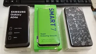 Samsung Galaxy A04e vs infinix Smart 7 vs Redmi A2 : speed test