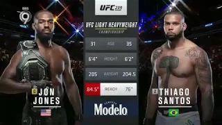 Jon Jones vs Thiago Santos highlights ( extreme violence )