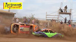 2L Saloon Stockcars ORCi Championship Grandstand Finish - Russell Vs Allard Vs Barnes Kings Lynn