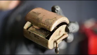 Antique razor blade sharpener restoration