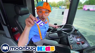 Blippi Explores a Bus - Blippi | Kids Cartoons & Nursery Rhymes | Moonbug Kids