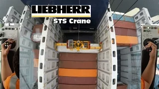 How to operate a STS Gantry Crane? Joystick CAM!! Loading a BIG vessel in the Port of Antwerp