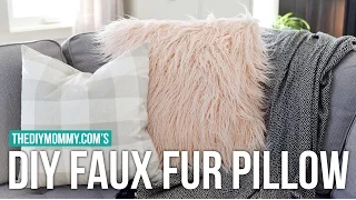 How to Sew a DIY Faux Fur Pillow Cover + Faux Fur Sewing Tips