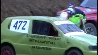 Autocross Uelzen Juni 2014 3-ter Vorlauf  Klasse 4 mit Überschlag