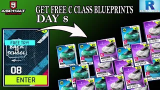 ASPHALT 9 BACK TO SCHOOL [DAY 8] EVENTS | GET FREE C CLASS BLUEPRINTS IN ASPHALT 9.