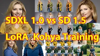 SDXL 1.0 vs SD 1.5 Character Training using LoRA Kohya ss for Stable diffusion Comparison and guide