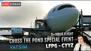 Cross the Pond special event | Paris - Toronto | Air France A330 | Vatsim ATC | MSFS QHD