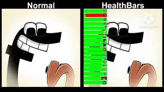 Alphabet Lore Epilogue But With Healthbars vs Normal Ending Comparison