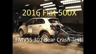 2016-2019 Fiat 500X FMVSS 301 Rear Crash Test (50 Mph)