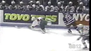 Tie Domi hits Scott Stevens 4 29 1992