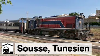 Diesel trains in Sousse, Tunisia