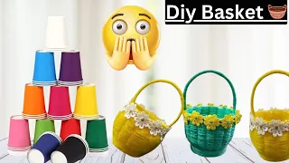 Awesome Basket From paper Cup| Astonishing  DIY handmade craft|Paper Art| Best Display ideas #craft