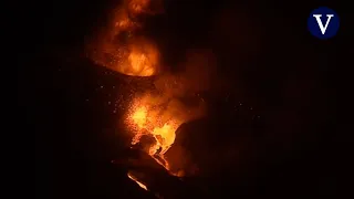 Aumenta la actividad explosiva del volcán en La Palma