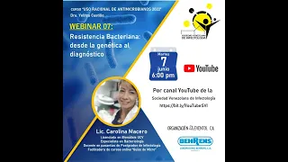 Curso ATB - W07 - Resistencia Bacteriana: desde la genética al diagnóstico. Lic. Carolina Macero