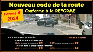 TEST Nouveau examen code de la route 2024 conforme à la nouvelle réforme  GRATUIT n°58