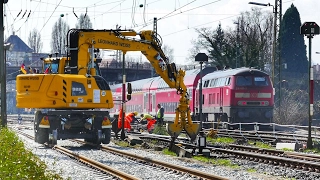 Track construction work at the Inselstation Lindau with a lot of Dieselpower !!