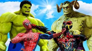 BIG HULK & SPIDER-MAN (2002) VS HULK LUCIFER & SPIDERMAN DARK DOMAIN