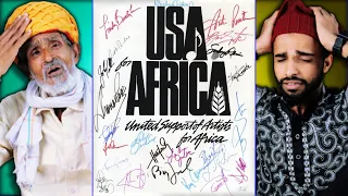 Villagers Get Emotional - USA For Africa - We Are The World (HQ official Video) ! React 2.0