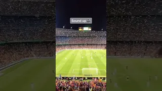 Barcelona supporters belting the club's anthem at the Camp Nou #shrots