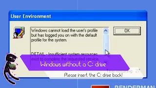 Windows without a C: drive